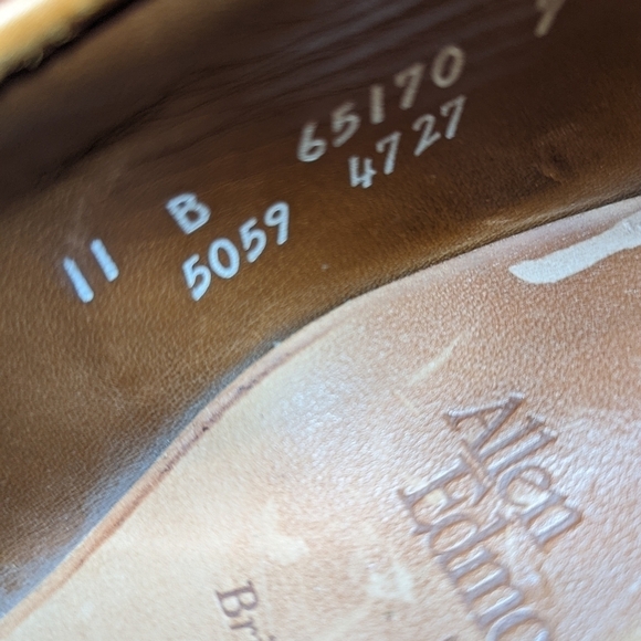 ALLEN EDMONDS Men\'s SIZE 11B 5059 BRIDGETON KILTIE TASSEL DRESS BROWN LOAFERS. 2 main image 6